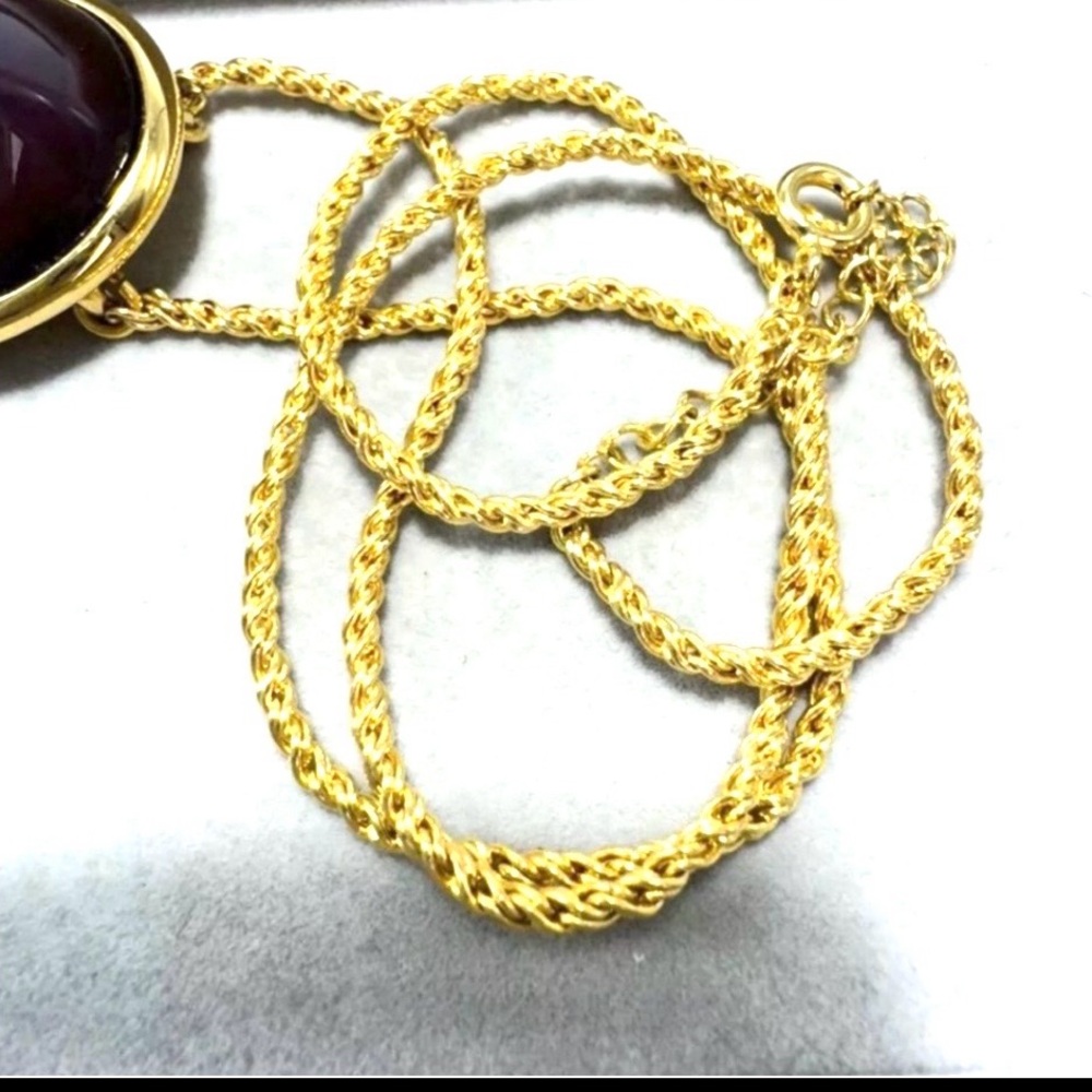 YVES SAINT LAURENT Vintage Gold Tone Necklace 18.5β - Picture 14 of 16